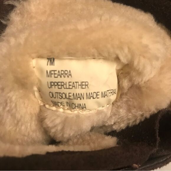 Marc Fisher MFerra Boots Brown leather winter insulated brown Shoes women’s 7 - Picture 5 of 9